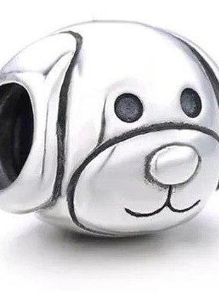 Серебряный шарм пандора "собака"