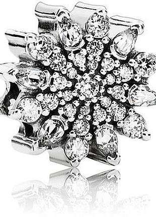 Серебряный шарм пандора "ледяной кристал"