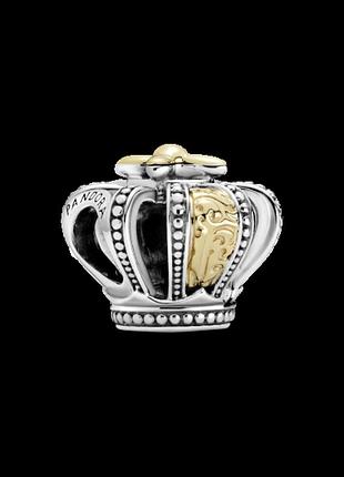 Серебряный шарм пандора "корона"