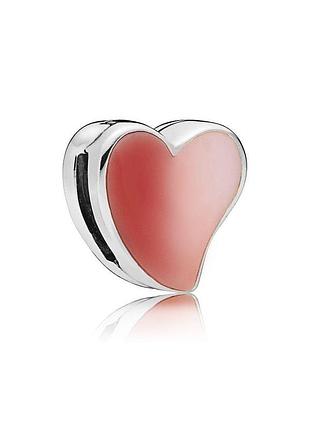 Серебряный шарм пандора "асимметричное сердце" 797809enmx