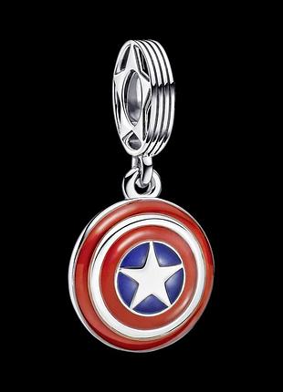 Серебряный шарм пандора "щит капитана америки" 790780c01