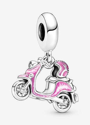 Серебряный шарм пандора "розовый скутер" 791057c01