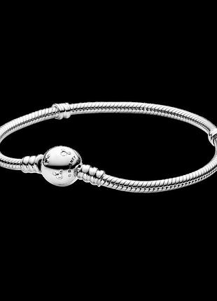 Серебряный браслет пандора "микки" 590731cz 17