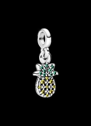 Серебряный шарм для браслетов пандора ми "мой ананас" 798979c01
