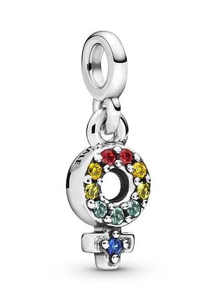 Срібна намистина для браслетів пандора мі "мій символ жіночності" 798382nrgmx