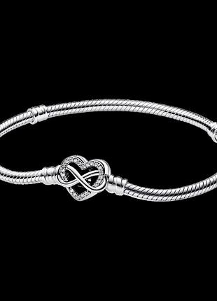 Срібний браслет пандора "родина назавжди" 21