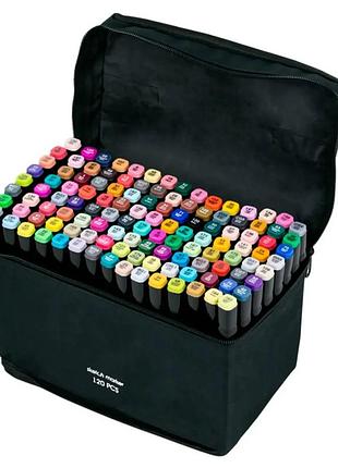 Набір маркерів для скетчингу 120 шт touch. двосторонні маркери на спиртовій основі. скетч-маркери