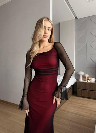 Изысканное платье с сеткой