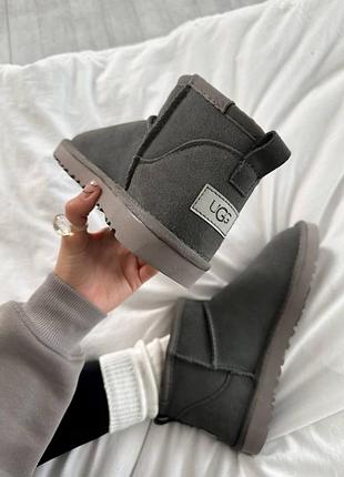 Ugg ultra mini grey suede 3