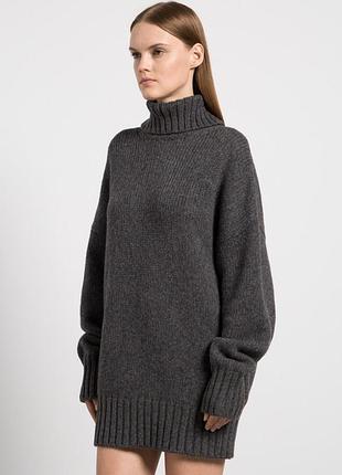 М'який светр джемпер туніка під горло оверсайз великого розміру батал