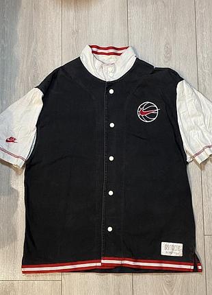 Футболка nike з довгими рукавами чорно біла