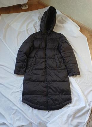 Пуховик пальто черная женская