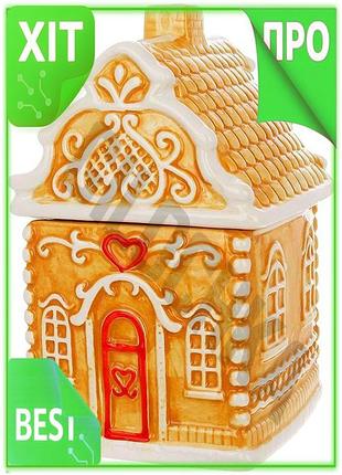 Ve банка для сладостей пряничная new version сказка керамическая 1250мл для печенья и конфет светло-ко n6w_ver