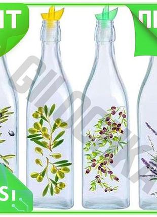 Ve стеклянная бутылка clover 1л new version для масла уксуса с дозатором прозрачная емкость для кухни n6w_ver