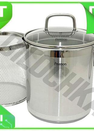Ve кастрюля для овощей fissman new version 3,5л с пароваркой из нержавеющей стали для готовки и варки n6w_ver