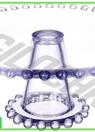 Ve блюдо тортовница bauble glass new version стеклянное на ножке для сервировки десертов диаметром 28 n6w_ver