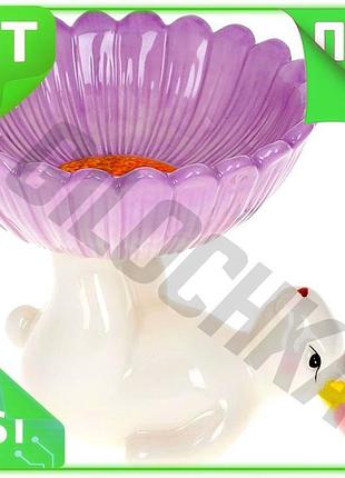 Ve конфетница керамическая милый кролик new version 20х15х14см для сладостей и украшения интерьера с ф n6w_ver