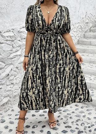 Стильна міді сукня, батал 2xl