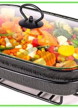 Ve керамическая жаропрочная форма kamille new version 3,5л с подогревом для выпечки и сервировки стола n6w_ver