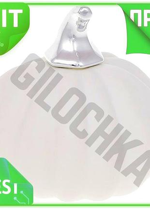 Ve порцелянова фігурка тиковка білий new version мат зі сріблом для інтер'єру прикраса декор 9.4х9х9.3 n6w_ver