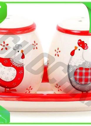 Ve набір для спецій курочки new version кераміка сільничка та перечниця для дому сервірування столу по n6w_ver