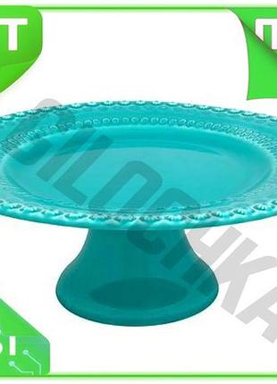 Ve блюдо на ноге bordallo new version pinheiro fantasia 28 см бирюзовое сервировочное блюдо керамическ n6w_ver