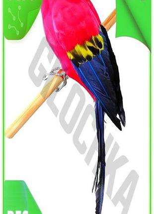 Ve декоративная игрушка попугай 50см new version малиновый с синим для интерьера домашний декор птица n6w_ver