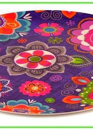 Ve тарілка плоска fissman із new version бамбукового волокна ø25 см для сервірування столу посуд для ї n6w_ver