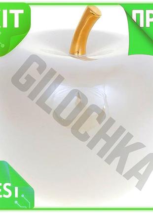 Ve порцелянова фігурка яблуко 16 new version см білий перламутр із золотом декор для інтер'єру сувенір n6w_ver
