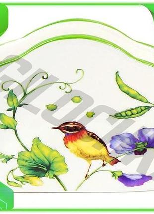 Ve подставка для салфеток фарфоровая new version кантри 14,5х4х8см салфетница для стола сервировочная n6w_ver