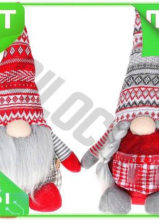 Ve мягкая игрушка гном в new version красном 49 см для детей мягкий персонаж из ткани и искусственного n6w_ver