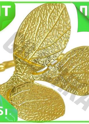 Ve комплект колец для салфеток new version table-shine золотые листья металлические для сервировки сто n6w_ver