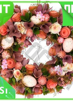 Ve вінок великодні лілові квіти new version ø33см декор для дому святковий вінок для весни та великодн n6w_ver