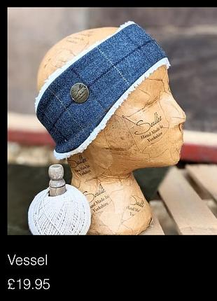 Sullee пов'язка на голову твід вовна  ручна робота йоркшир