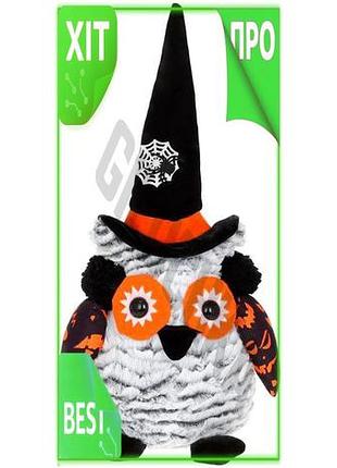 Ve мягкая игрушка сова в new version черном колпаке серый с черным для детей и взрослых интерьерная иг n6w_ver