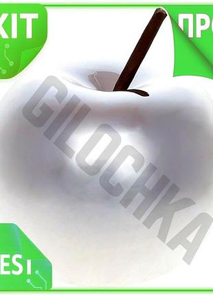 Ve набір 4 декоративних фігурок new version срібні яблука кераміка nacre для інтер'єру стильні прикрас n6w_ver