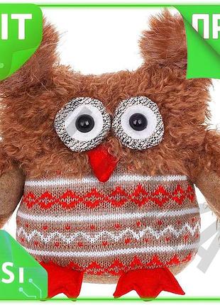Ve мягкая игрушка плюшевая совушка new version 23 см светло-коричневая сова для детей интерьерная игру n6w_ver