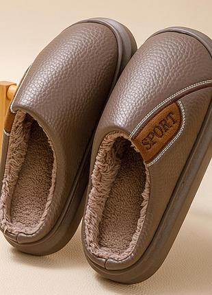 Капці тапки зимові чоловічі 41.5р 26.5см домашні тапки м'які теплі