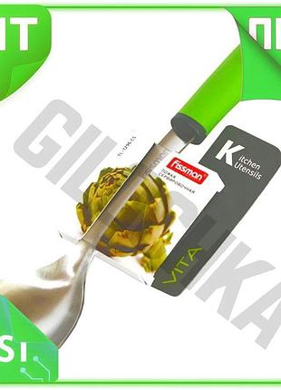 Ve ложка кухарська fissman з new version нержавіючої сталі 18/10 32см ложка з силіконовою ручкою n6w_ver