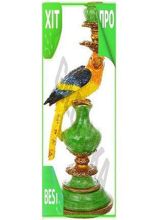 Ve камінний свічник папуга 40см new version для лівого боку полістоун декоративний елемент для свічки n6w_ver