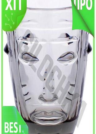 Ve набор стеклянных стаканов ariadne new version 6 штук 330мл серое стекло для напитков посуда для сто n6w_ver