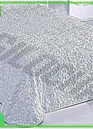 Ve плед велюровый aksu 220х240 new version серый для дивана и кровати мягкий текстиль для уюта и тепла n6w_ver