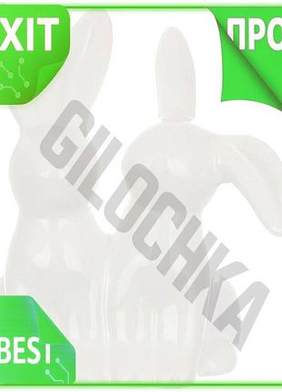 Ve статуетка декоративна білі кролики new version кераміка 10х6, 5см для великоднього декору фігурка д n6w_ver