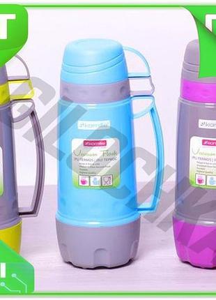 Ve термос kamille 1000мл стеклянная new version колба с чашками для чая и кофе термос для путешествий n6w_ver