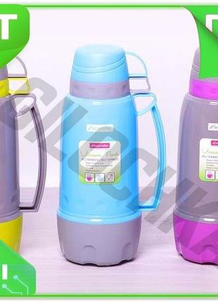 Ve термос kamille 1800мл стеклянная new version колба с чашками для чая и кофе термос для пикника и пу n6w_ver