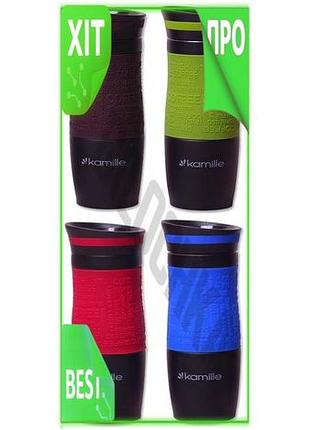 Ve термокружка kamille из нержавеющей new version стали 380мл для активного образа жизни термос для на n6w_ver