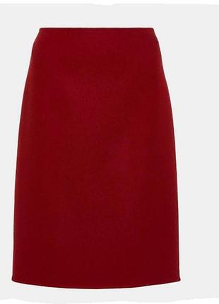 100% вовна спідниця червона