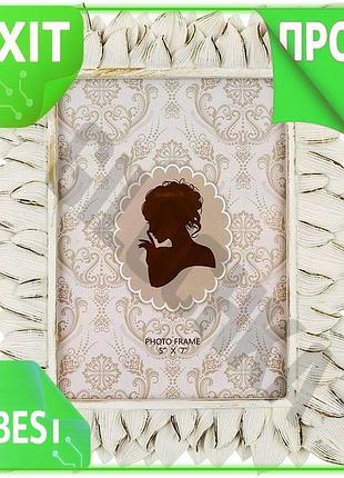 Ve фоторамка montacute flowers для new version фото 13х18см білий антик декор для дому інтер'єрний еле n6w_ver