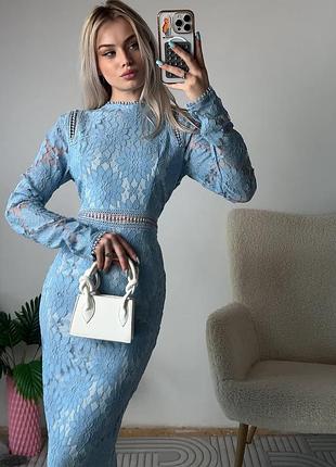 Распродажа платье prettylittlething миди ажурная кружевная