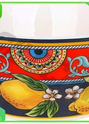 Ve набор 2 фарфоровые пиалы new version sicilia 500мл салатники для сервировки стола посуда для кухни n6w_ver